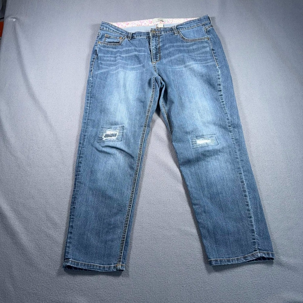 Vintage America Blues Boyfriend Jeans Womens 10/30 Distressed Stretch 34x26